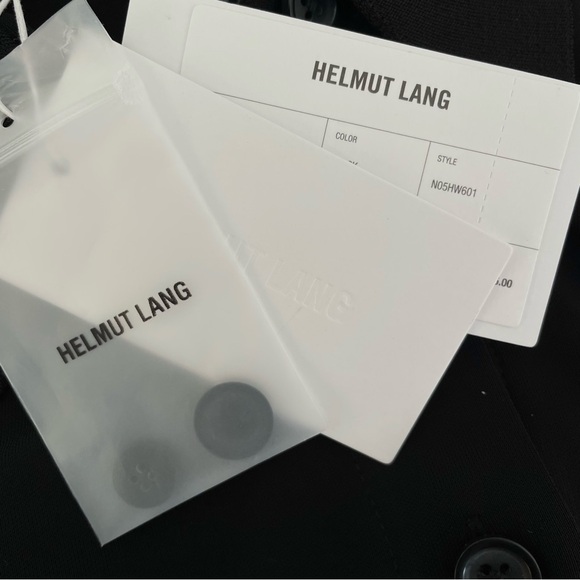 Helmut Lang Viscose Midi Shirt Dress Black Medium NWT - Picture 13 of 16